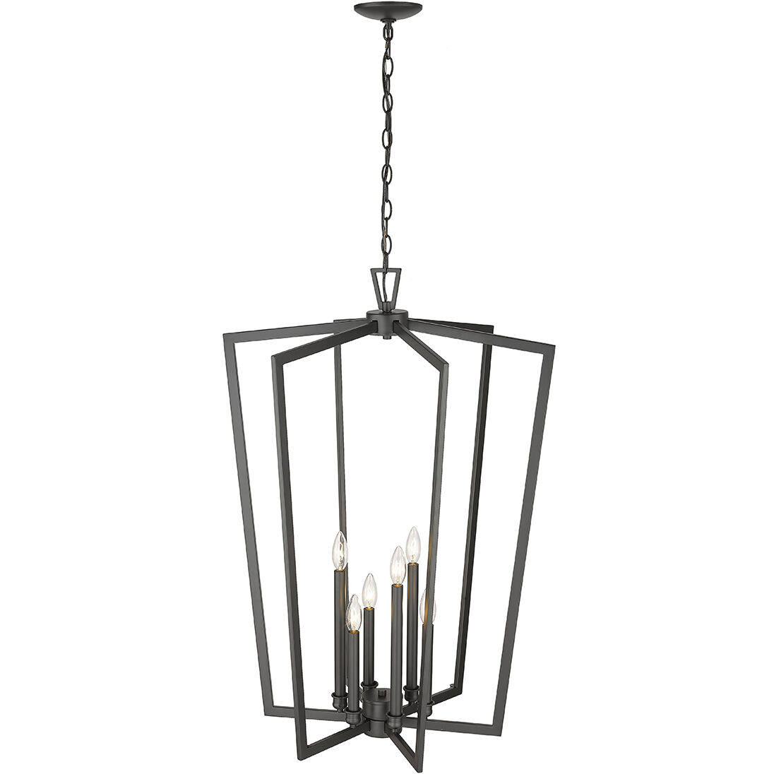 Lizabeth 6 Light 25 inch Matte Black Pendant Ceiling Light